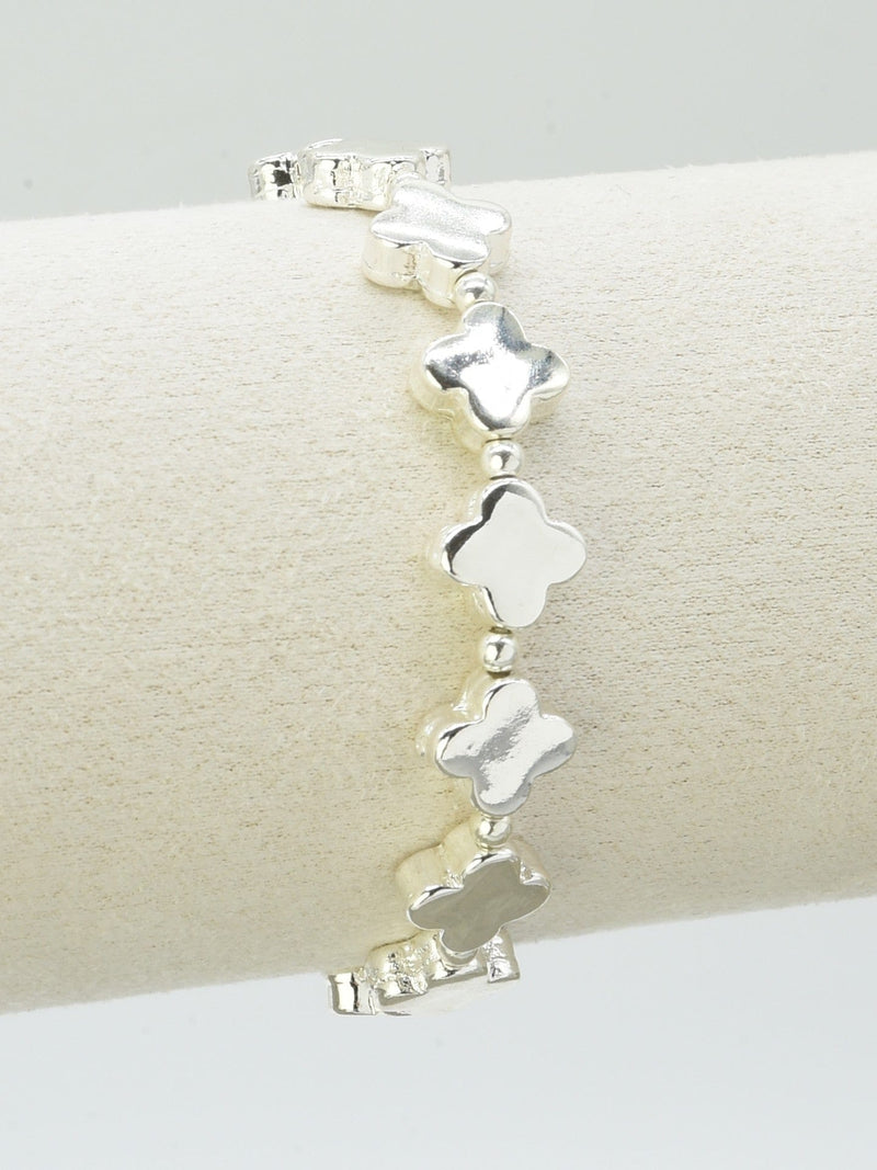 CB2282 Clover Stretch Bracelet - MiMi Wholesale