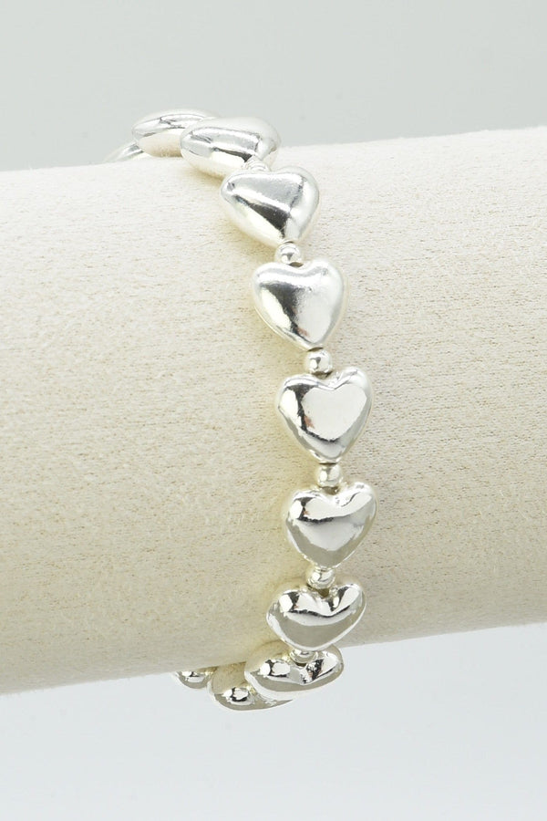 CB2284 Heart Stretch Bracelet - MiMi Wholesale