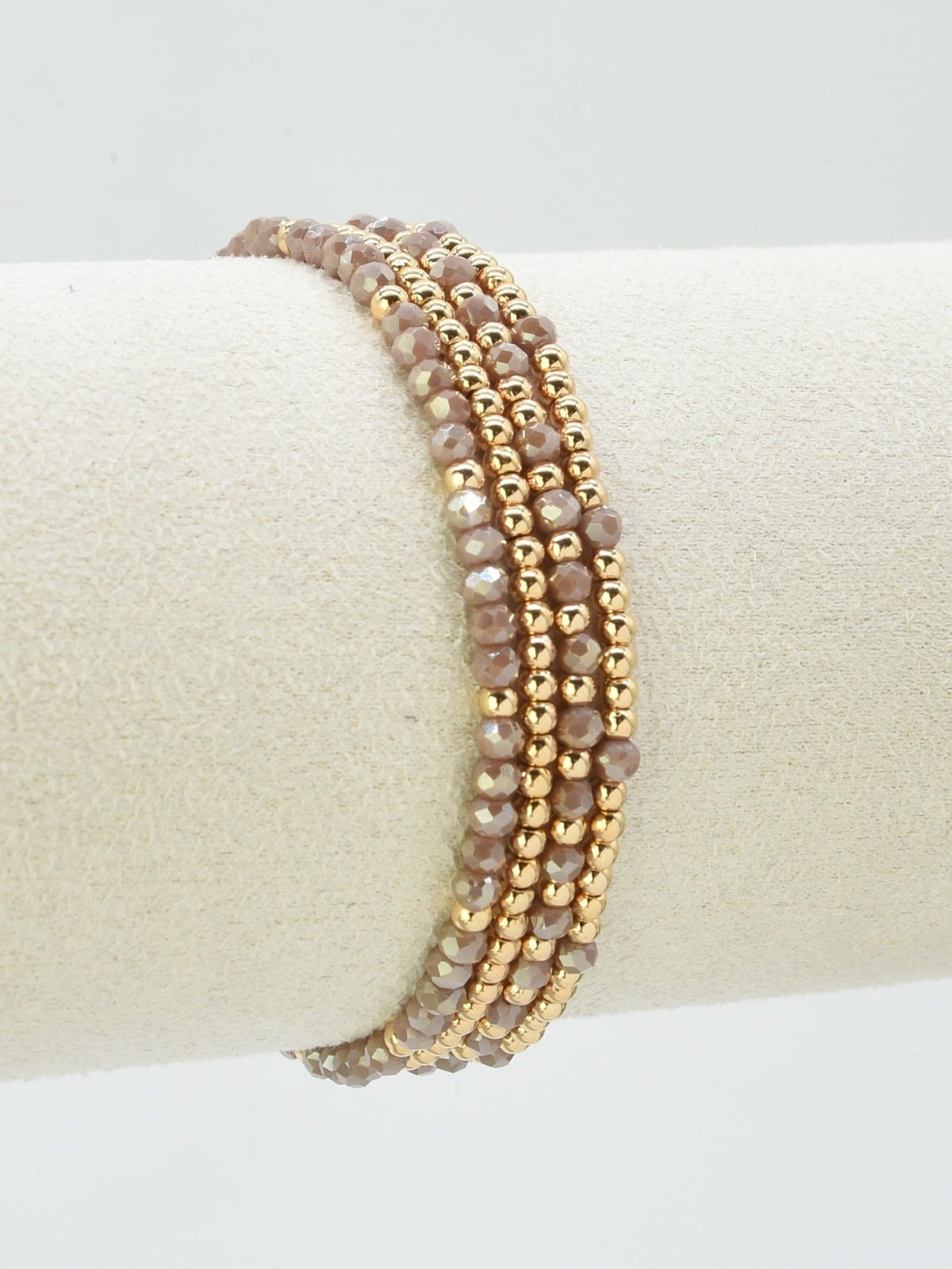 CB2285 4 Piece CCB Glass Bead Stretch Bracelet Set - MiMi Wholesale
