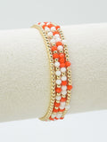 CB2285 4 Piece CCB Glass Bead Stretch Bracelet Set - MiMi Wholesale