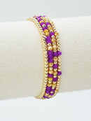 CB2285 4 Piece CCB Glass Bead Stretch Bracelet Set - MiMi Wholesale