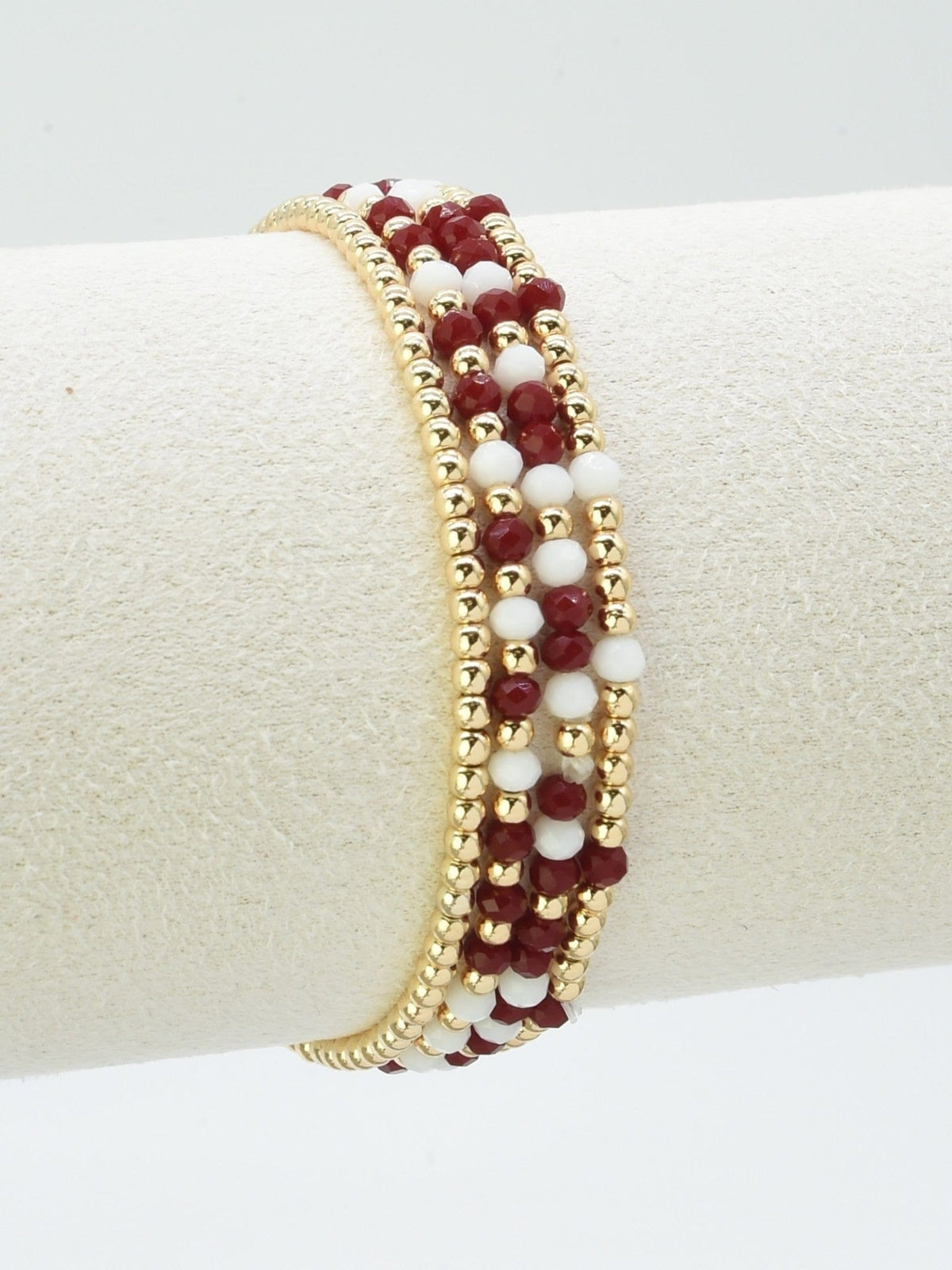 CB2285 4 Piece CCB Glass Bead Stretch Bracelet Set - MiMi Wholesale