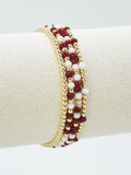CB2285 4 Piece CCB Glass Bead Stretch Bracelet Set - MiMi Wholesale