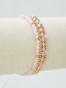 CB2285 4 Piece CCB Glass Bead Stretch Bracelet Set - MiMi Wholesale