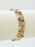 CB2285 4 Piece CCB Glass Bead Stretch Bracelet Set - MiMi Wholesale