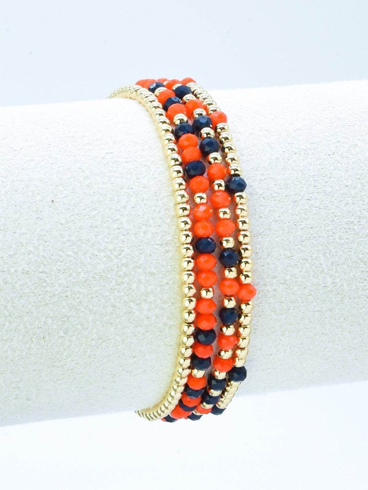 CB2285 4 Piece CCB Glass Bead Stretch Bracelet Set - MiMi Wholesale
