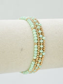 CB2285 4 Piece CCB Glass Bead Stretch Bracelet Set - MiMi Wholesale