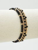 CB2285 4 Piece CCB Glass Bead Stretch Bracelet Set - MiMi Wholesale