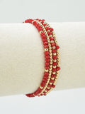 CB2285 4 Piece CCB Glass Bead Stretch Bracelet Set - MiMi Wholesale