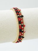 CB2285 4 Piece CCB Glass Bead Stretch Bracelet Set - MiMi Wholesale