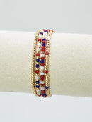 CB2285 4 Piece CCB Glass Bead Stretch Bracelet Set - MiMi Wholesale