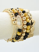 CB2286 CCB Multi Strand Bead Bracelet Set - MiMi Wholesale