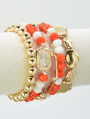 CB2286 CCB Multi Strand Bead Bracelet Set - MiMi Wholesale