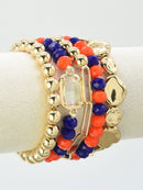 CB2286 CCB Multi Strand Bead Bracelet Set - MiMi Wholesale