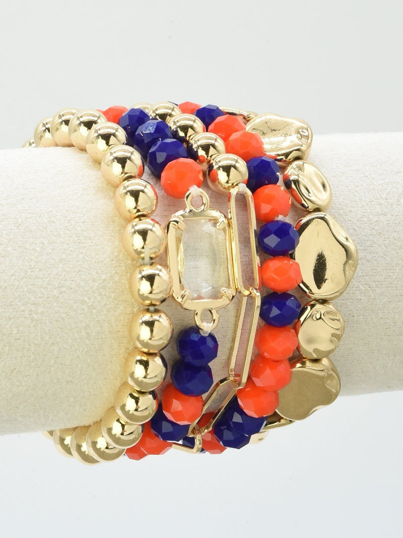 CB2286 CCB Multi Strand Bead Bracelet Set - MiMi Wholesale