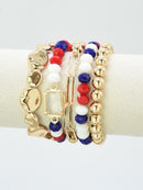 CB2286 CCB Multi Strand Bead Bracelet Set - MiMi Wholesale