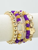 CB2286 CCB Multi Strand Bead Bracelet Set - MiMi Wholesale