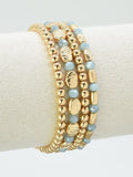 CB2294 4 Piece Multi Beaded Bracelet Seat - MiMi Wholesale