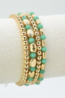 CB2294 4 Piece Multi Beaded Bracelet Seat - MiMi Wholesale
