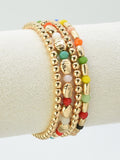 CB2294 4 Piece Multi Beaded Bracelet Seat - MiMi Wholesale