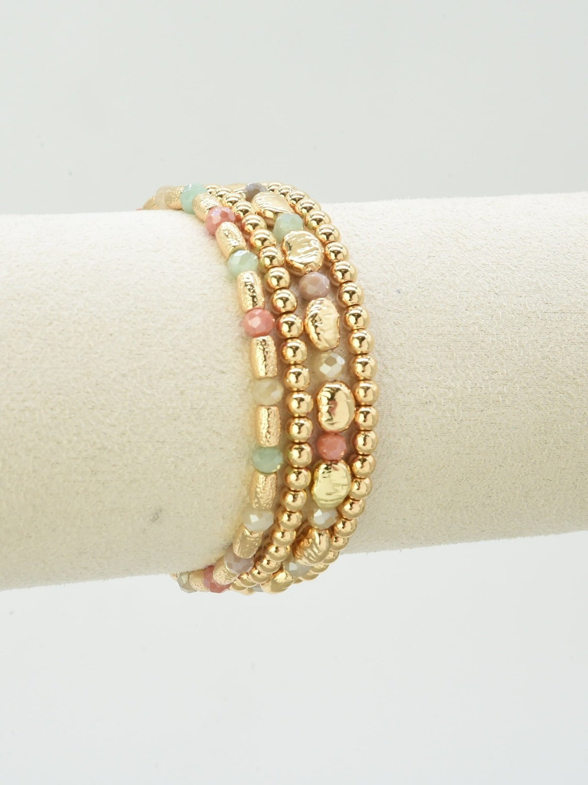 CB2294 4 Piece Multi Beaded Bracelet Seat - MiMi Wholesale