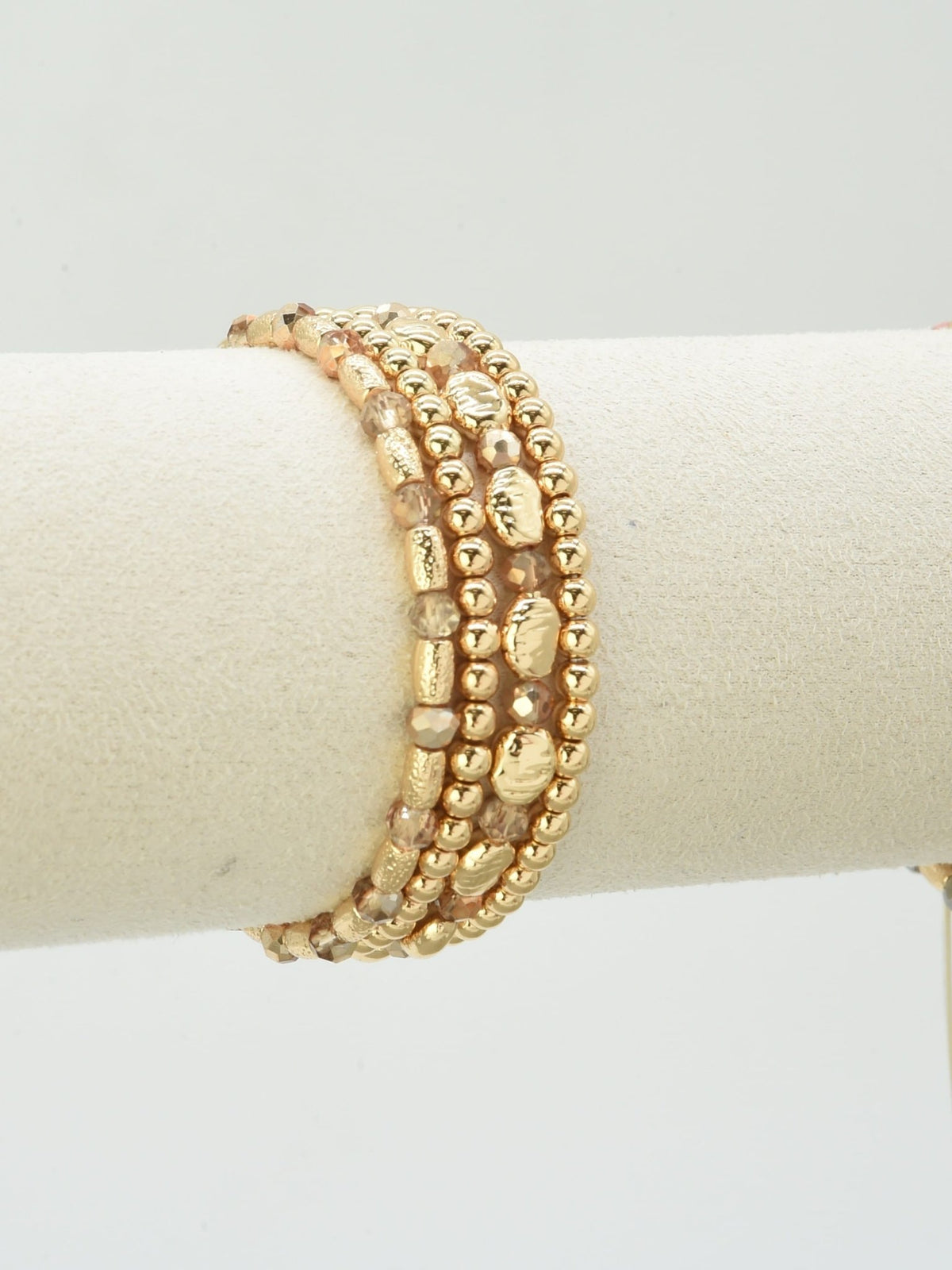 CB2294 4 Piece Multi Beaded Bracelet Seat - MiMi Wholesale