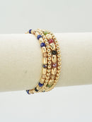 CB2294 4 Piece Multi Beaded Bracelet Seat - MiMi Wholesale
