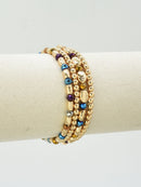 CB2294 4 Piece Multi Beaded Bracelet Seat - MiMi Wholesale