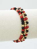 CB2297 3 Piece CCB Glass Bead Stretch Bracelet Set - MiMi Wholesale