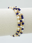 CB2297 3 Piece CCB Glass Bead Stretch Bracelet Set - MiMi Wholesale