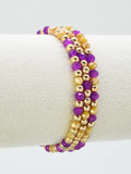 CB2297 3 Piece CCB Glass Bead Stretch Bracelet Set - MiMi Wholesale