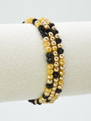 CB2297 3 Piece CCB Glass Bead Stretch Bracelet Set - MiMi Wholesale