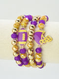 CB2301 Game Day Football Helmet Charm Bracelet - MiMi Wholesale