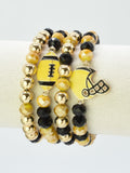 CB2301 Game Day Football Helmet Charm Bracelet - MiMi Wholesale