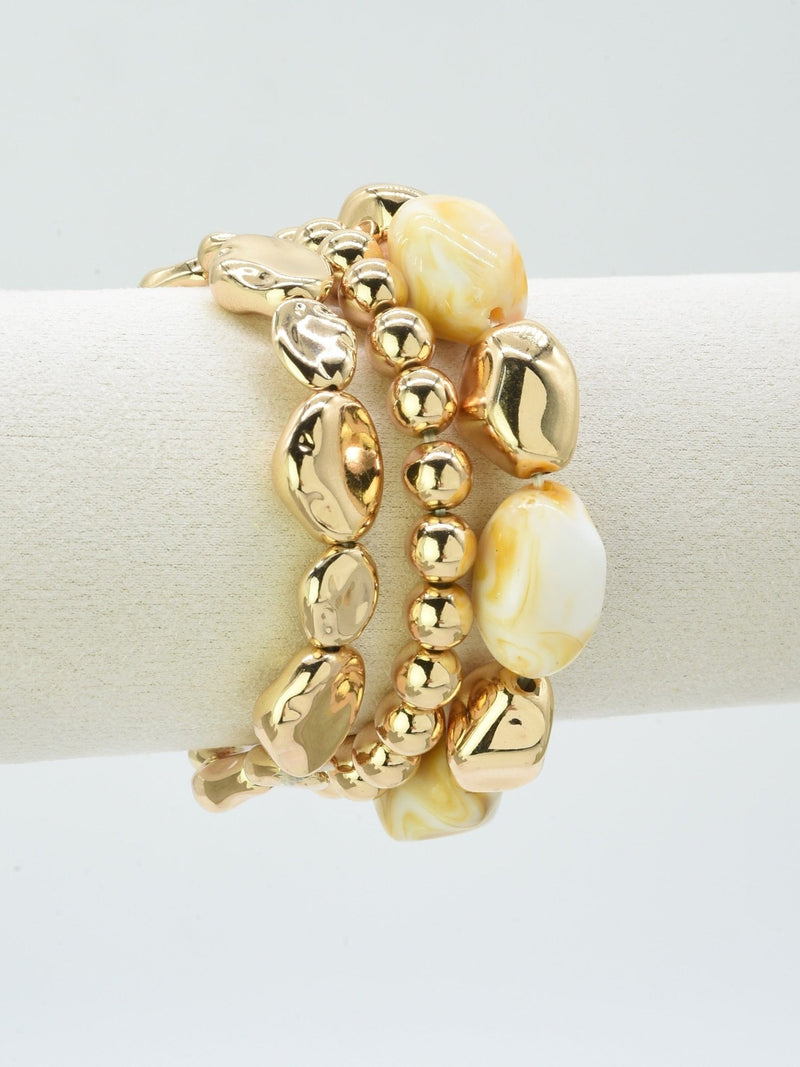 CB2303 3 Piece Acrylic CCB Bracelet Set - MiMi Wholesale