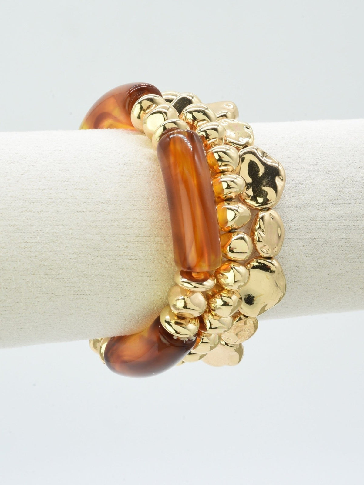 CB2303 3 Piece Round Acrylic CCB Bracelets - MiMi Wholesale