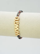 CB2309 WWJD Glass Bead Bracelet - MiMi Wholesale