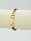 CB2309 WWJD Glass Bead Bracelet - MiMi Wholesale