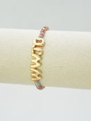 CB2309 WWJD Glass Bead Bracelet - MiMi Wholesale