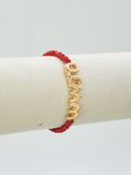 CB2309 WWJD Glass Bead Bracelet - MiMi Wholesale