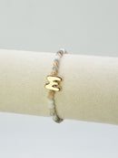 CB2315 Beaded Initial Bracelet - MiMi Wholesale