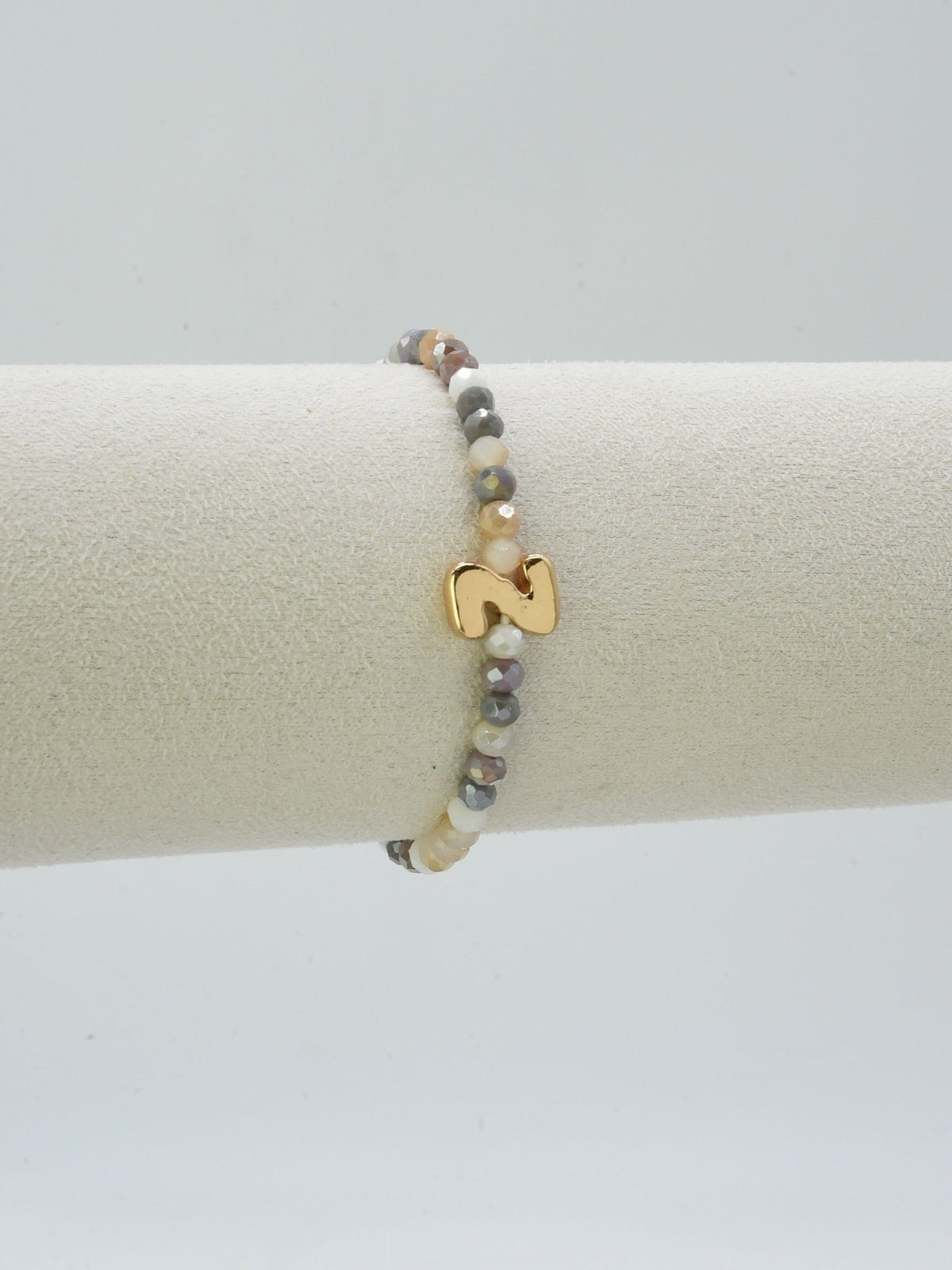 CB2315 Beaded Initial Bracelet - MiMi Wholesale