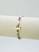 CB2315 Beaded Initial Bracelet - MiMi Wholesale