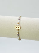 CB2315 Beaded Initial Bracelet - MiMi Wholesale