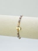 CB2315 Beaded Initial Bracelet - MiMi Wholesale