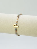 CB2315 Beaded Initial Bracelet - MiMi Wholesale