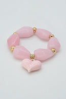 CB2319 Jane Heart Charm Bracelet - MiMi Wholesale