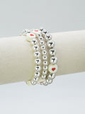 CB2321 3 Piece Heart CCB Bracelet Set - MiMi Wholesale