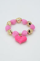 CB2324 Fiona Heart Charm Bracelet - MiMi Wholesale
