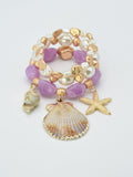 CB2328 3 Piece Sea Life Stretch Bracelet Set - MiMi Wholesale